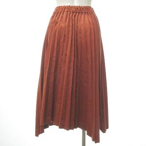 PLEATS PLEASE ISSEY MIYAKE 17AW プリーツ ヘムスカート ロング丈 アシンメトリー フレア オレンジ 3
