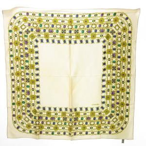 ヴィンテージ 宝飾模様 スカーフ ストール ショール ジュエリー柄 シルク ピンク