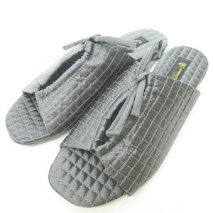 Drawer 21AW 収納袋付き キルティング サンダル フラット シューズ F グレー 0625