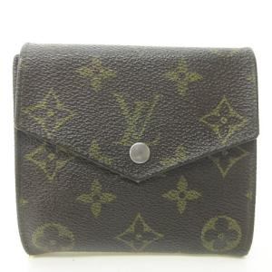 LOUIS VUITTON M61660 ポルトモネビエ モノグラム 二つ折り ウォレット ダブルホック ブラウン 0630