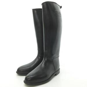 ラバー レインブーツ ロング イーグルロゴ 長靴 ブラック