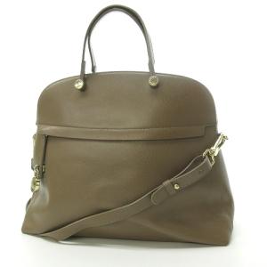 G5999 パイパー  2way ショルダーバッグ ハンド ゴールド金具 レザー ブラウン