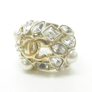 CHANEL B19 ココマーク ロゴ リング アクセサリー ビジュー パール オールド 12号 ゴールドカラー 