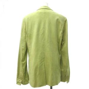 Loro Piana ヌバック スエード テーラード ジャケット イタリア製 48 L位 黄緑 ライトグリーン STK 0723