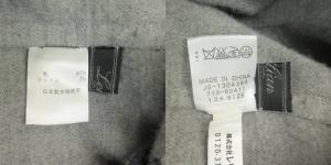 Leilian ウール ノーカラーコート 13+ 大きいサイズ グレー STK 0726