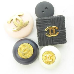 CHANEL ココマーク 金ボタン × ツイードはぎれ 20個セット ヴィンテージ オールド