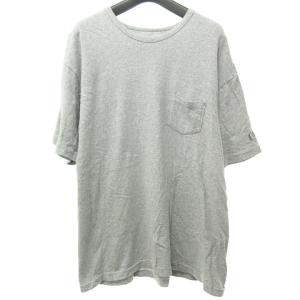 TENDERLOIN フロッキープリント Tシャツ カットソー ポケT 半袖 グレー XL