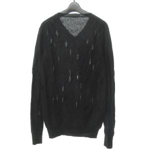 BOTTEGA VENETA モヘヤ グランジ ニット セーター長袖 イタリア製 46 ブラック