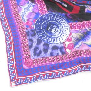 VERSACE メデューサ シルク スカーフ ショール イタリア製 パープル