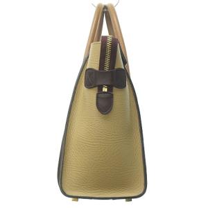 CELINE ラゲージ マイクロショッパー ハンドバッグ レザー ピンク ダークブラウン ベージュ