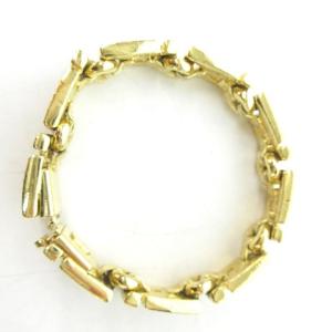 GIANNI VERSACE グレカ チェーン ブレスレット アクセサリー ビジュー ラインストーン ゴールドカラー