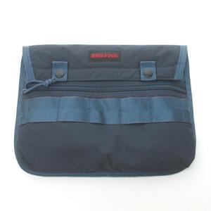 BRIEFING クラッチバッグ フラップパッド PCケース タブレット リップストップ メッシュクッション ネイビー