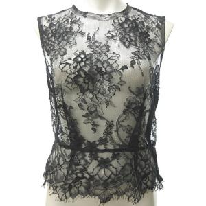 AD2011 GI-B004 総レース ペプラム カットソー シースルー 総柄 ブラック XS 0912 RRR