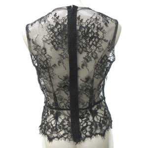 COMME des GARCONS AD2011 GI-B004 総レース ペプラム カットソー シースルー 総柄 ブラック XS 0912 RRR