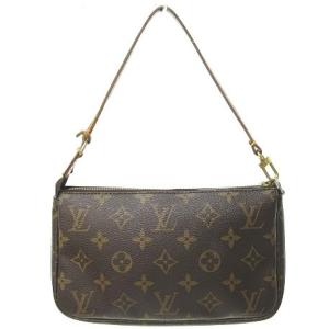 LOUIS VUITTON M51980 ポシェット アクセソワール モノグラム ハンドバッグ 旧型 茶