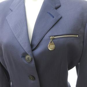 Jean Paul GAULTIER JUNIOR 80's 90's ヴィンテージ テーラードジャケット パワーショルダー 裏地総柄 紫