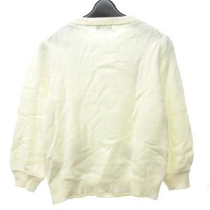 BLUE LABEL CRESTBRIDGE 近年 フラワー 刺繍 プルオーバー ニット セーター ハイゲージ ホワイト 38