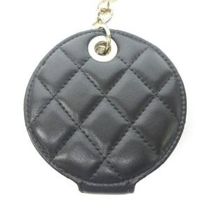 CHANEL マトラッセ バッグチャーム ココマーク ラムスキン 黒