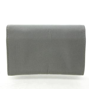 PRADA カードケース コインケース 2つ折り財布 ミニウォレット 三角ロゴプレート イタリア製 グレー