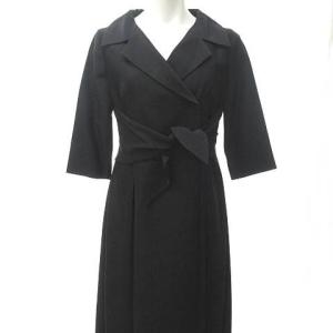 オープンカラーロングワンピース 40 黒