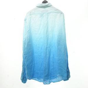 RALPH LAUREN BDシャツ 長袖 グラデーション 刺繍 ワンポイント ボタンダウン ライトブルー XL