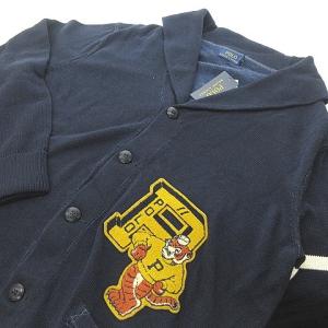タイガー ワッペン カーディガン XXL 紺