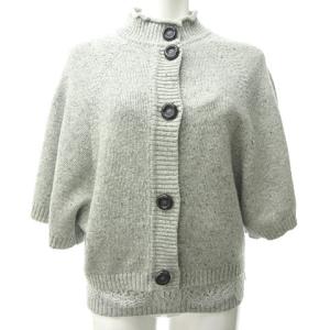 ROMA アンサンブル ニット セーター カーディガン レース グレー 40 約M IBO28 1005