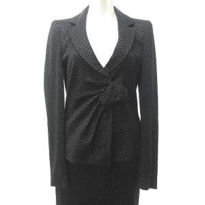 ARMANI COLLEZIONI 総柄 スカート セットアップ スーツ テーラード ジャケット 上40 下38 約M 1004 IBO28