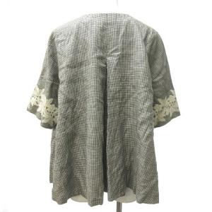 Christian Dior PRET-A-PORTER ヴィンテージ 千鳥格子 刺繍 ノーカラー ジャケット コート ショート丈 ケープ 総柄 ハウンドトゥース