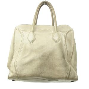 CELINE CU-0161 ラゲージ ファントム レザートートバッグ グレージュ