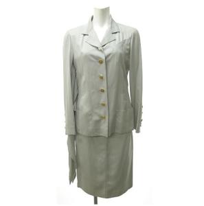 ヴィンテージ セットアップ スーツ 金ボタン ジャケット スカート グレー