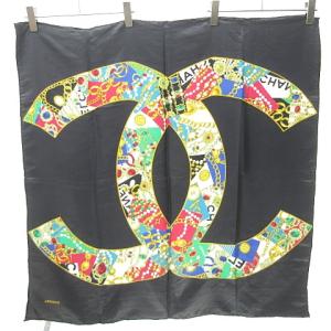 CHANEL ココマークジュエリー柄 スカーフ シルク マルチカラー