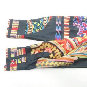 ETRO シャツ ブラウス 長袖 シルク ストライプ 花柄 イタリア製 マルチカラー