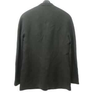 GIORGIO ARMANI 黒タグ マオカラー ジャケット ブレザー クリップ エンボス グレー ZER2 1012