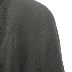 GIORGIO ARMANI 黒タグ マオカラー ジャケット ブレザー クリップ エンボス グレー ZER2 1012