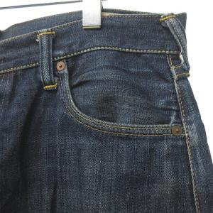 EVISU 2001 大黒 ペイント ストレート デニム パンツ ジーンズ セルヴィッジ 赤耳 日本製 ブルー インディゴ 36