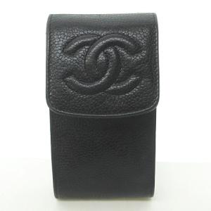 CHANEL ヴィンテージ 90年代製造 90's ココマーク キャビアスキン マルチケース シガレットケース ポーチ フランス製 レザー