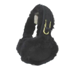 イヤマフ 耳あて イヤーマフラー ブラック シープスキン