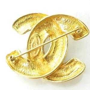 CHANEL ヴィンテージ ココマーク × マトラッセ ブローチ オールド アンティーク ゴールドカラー