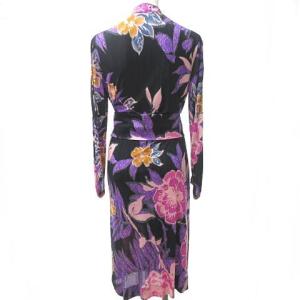 LEONARD PARIS 最高級ライン シルクプリント シノワズリ ワンピース マオカラー フラワー 国内正規品