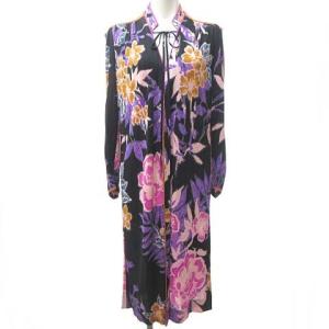 LEONARD PARIS 最高級ライン シルクプリント シノワズリ ワンピース マオカラー フラワー 国内正規品