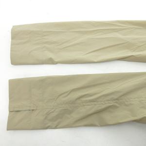 LEONARD スポーツ SPORT ノーカラージャケット ナイロン ブルゾン 上着 薄手 日本製 ベージュ 40 M位 WY 1024