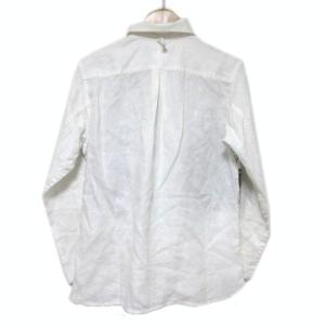 JUNYA WATANABE MAN AD2016 シャツ 長袖 リネン ロゴプリント ホワイト XS