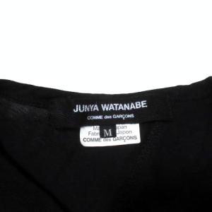 JUNYA WATANABE フリンジ Ｔシャツ AD2013 半袖 カットソー ブラック Vネック M