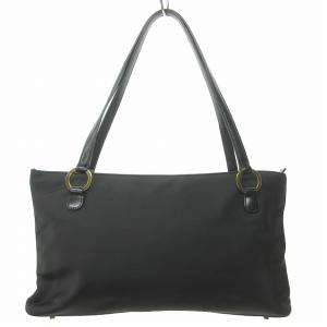 kate spade new york トートバッグ ハンドバッグ ナイロン ロゴプレート スクエア ブラック