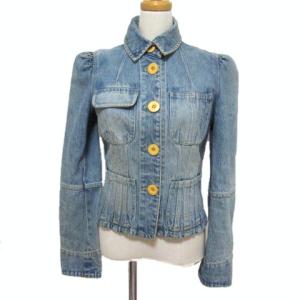 デニムジャケット ジージャン パフスリーブ 2 ブルー 胸ポケット