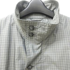 Aquascutum GOLF 美品 チェック ナイロン ジャケット ブルゾン 軽量 薄手 日本製 ゴルフウェア グレー M 1104 IBO30