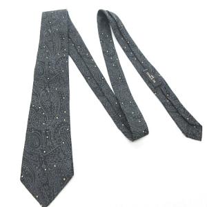 ETRO ペイズリー ネクタイ レギュラータイ 総柄 シルク イタリア製 ブラック ゴールド