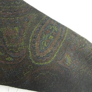 ETRO LA NUOVA TRADIZIONE シャドー ペイズリー ネクタイ レギュラータイ 総柄 イタリア製 シルク 茶 ブラウン