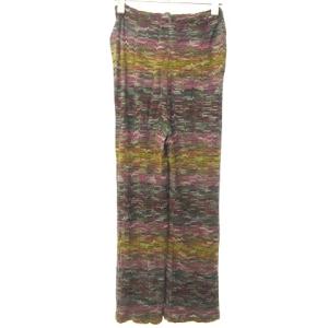 MISSONI ジャガード ニット イージー パンツ スラックス 総裏地 イタリア製 総柄 マルチカラー 42